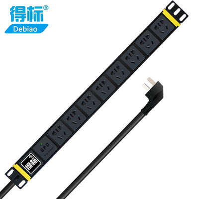 

Won the standard pdu cabinet socket air conditioning plug-in board plug new national standard hole 10A lightning protection 8 GL-8608