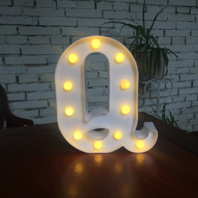 

NeillieN Twenty-six LED alphabetic lights decorative modelling lights plastic alphabetic digital night lightsDecorative lamp