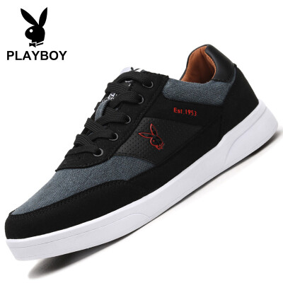 

Playboy PLAYBOY fashion sports casual shoes mens low-top tie wild DA71001 black 40