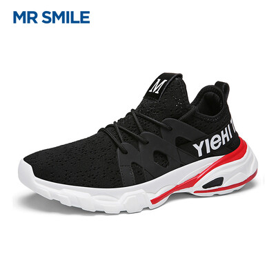 

Mr Smile MR SMILE ins Korean version of the trend of wild sports casual running net red men white shoes black 41