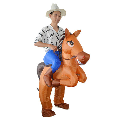 

Horse Inflatable Costume Blow Up Inflatable Fancy Dress Cosplay Party Stage Performance Props for Children Adults