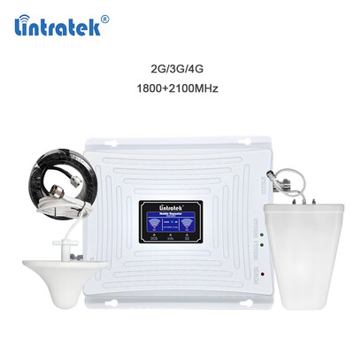 

Lintratek 4G LTE 1800Mhz 2100 Signal Booster WCDMA Repeater 3G Signal Amplifier LTE Repeater Cellphone Amplifier Band 3