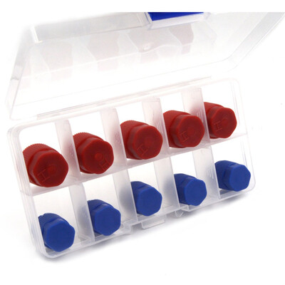 

10Pcs Red&Blue High Low Pressure Auto Air Conditioning Service Valve Fitting Caps