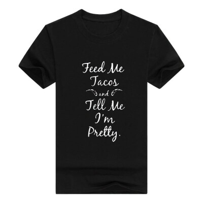 

Feed Me Tacos&Tell Me Im Pretty Funny Racerback Tops Mens t-Shirt