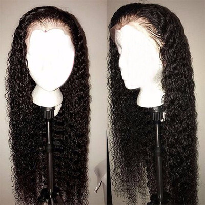 

Wet And Wavy Natural Plucked Lace Frontal Wig With Baby Hair Loose Curly 100 Human Hair Brazilian Lace Front Wig Virgin Remy Hair