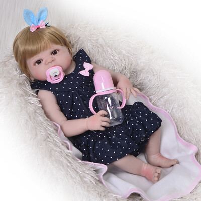 

New Style 20 Inch Reborn Baby Doll 50 cm Full Silicone Body Realistic Simulation Baby Doll For Boy Kid Christmas Gift Play Toy