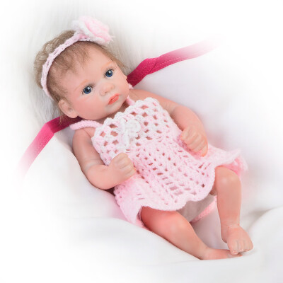 

10 Inch Mini Reborn Babies Full Body Soft Silicone Girl Dolls Realistic Cute Finished Doll For Kids Playmate