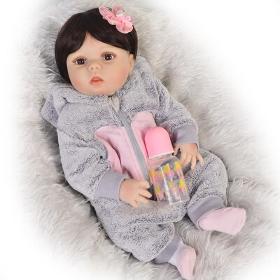 

23 Inch Reborn Dolls Babies Full Silicone Body 57cm Lifelike Fashion Doll Boneca Reborn Toy For Child Christmas Gifts