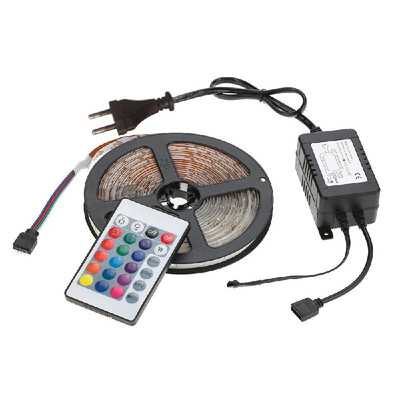 

5M 270 LEDs 2835 SMD Remote Control LED Strip Light RGB Color Changing 5 Modes 4 Adjustable Brightness Background Ribbon Tape Deco