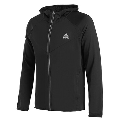 

PEAK Mens Hooded Open Sweatshirt Autumn&Winter New Casual Comfortable Sports Jacket DF683141 Black  Code