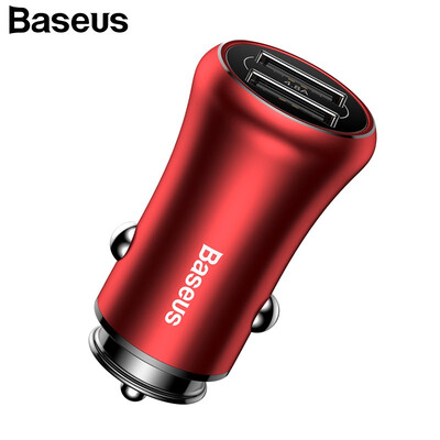 

Baseus Car Charger Dual USB Car Charger 48A Qi Charging for Mobile Phone In Car Suit for Iphone Samsung XiaoMi HuaWei