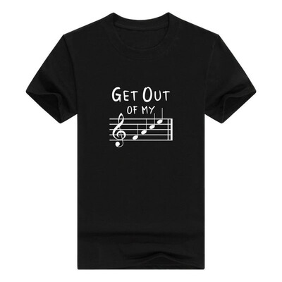

Funny Music Gifts Get Out Of My Face Musical Notes Mens t-Shirt