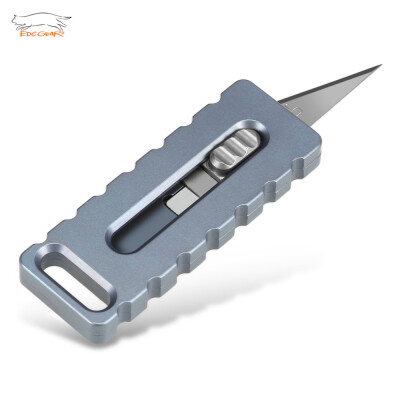 

EDCGEAR Outdoor Mini Magnetic Titanium Alloy Utility Retractable Razor Sharp Paper Cutter Pocket Knife