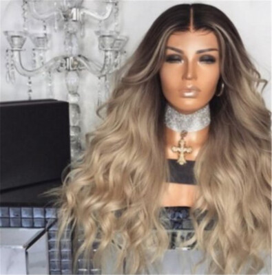 

28 Long Full Wavy Blonde Wig Fashion Heat Resistant Synthetic Wigs Women