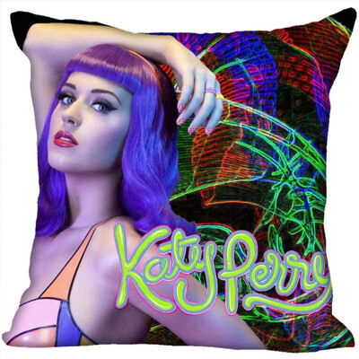 

Katy Perry Pillow Cover Bedroom Home Office Decorative Pillowcase Square Zipper Pillow Cases Satin Fabric No Fade