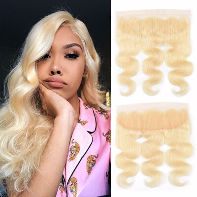 

Nami Hair Blonde 13x4 Lace Frontal Closure Brazilian Body Wave Remy Hair Color 613 Free Part Ear To Ear 100 Human Hair Closure