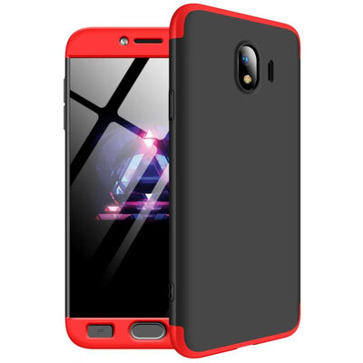 

MOONCASE Samsung J4 2018 three-section all-inclusive shield - black red