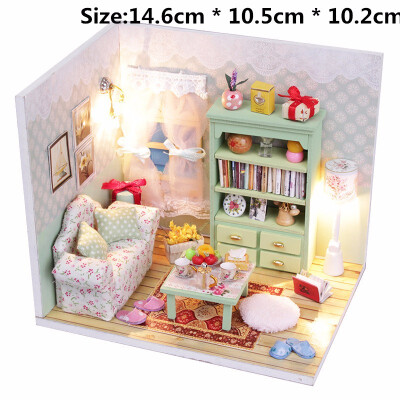 

DIY Home Miniature Doll House Creative Wooden Toy Model Furniture Kit Toys for Kids Birthday Grownups Gift