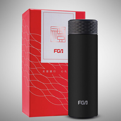 

Fuguang FGA Relo Ms Stainless Steel Cup Vacuum Insulation Cup Business Office Car Cup with Tea Separate Tea Cup 420ML Black KAZ171021-420