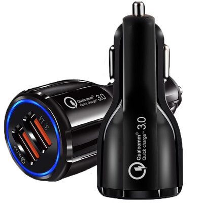 

Guangshun hair car charger cigarette lighter car charger dual USB 62A car charger QC30 fast charge flash charger car phone converter car supplies