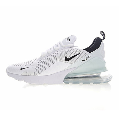 

Nike Air Max 270 Mens Running ShoesOutdoor Sneakers ShoesWhite & Light Blue Breathable Wear-resistant Lightweight AH8050 100