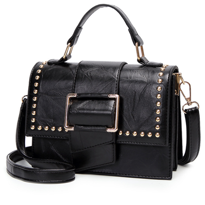 

Women Rivet Square Crossbody Bag Casual PU Leather Shoulder Bag for Ladies Women Messenger Bag