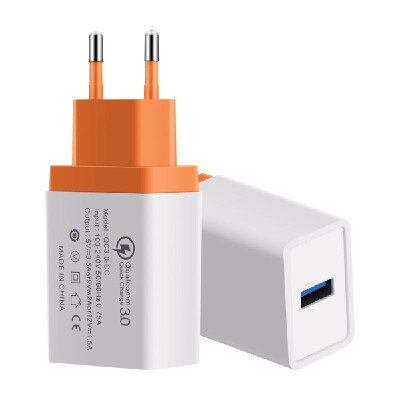 

Portable Travel Home Universal Wall Charger QC30 Quick Charge Fast Charging USEU Plug USB Charger Adapter for Smartphones Tablet