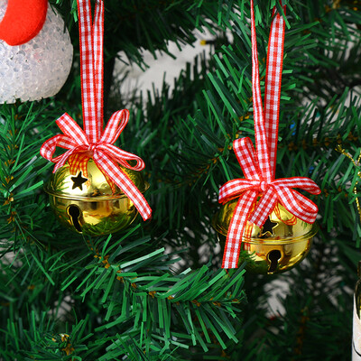 

Many memories of Christmas decorations Christmas tree set ornaments children Christmas gifts decorations Christmas tree ornaments wrought iron gold round bell 2 Pack