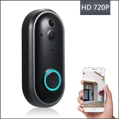 

Smart WIFI 720P Security Doorbell with Visual Recording Night Vision PIR Motion Detection Low Power Consumption Phone APP Remote H