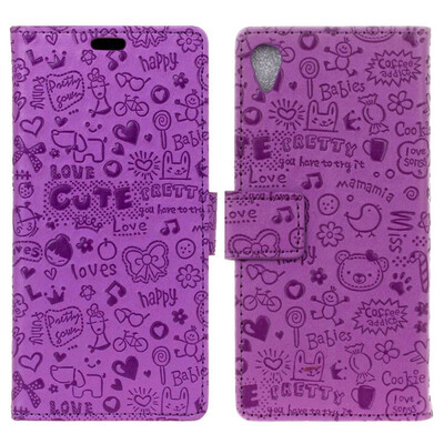 

MOONCASE ASUS Zenfone Lite L1 ZA551kL Little Witch Leather Case - Purple