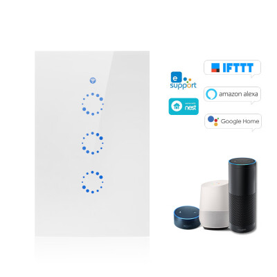 

SONOFF T1 US ITEAD 3 Gang US AU Standard Smart WiFi Wall Light Switch 315MHz RF Touch Panel Timing App Remote ONOFF Support for G