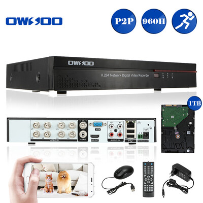 

OWSOO 8CH Channel Full 960HD1 H264 HDMI P2P Cloud Network DVR Digital Video Recorder 1TB Seagate Hard Drive support Audio Reco