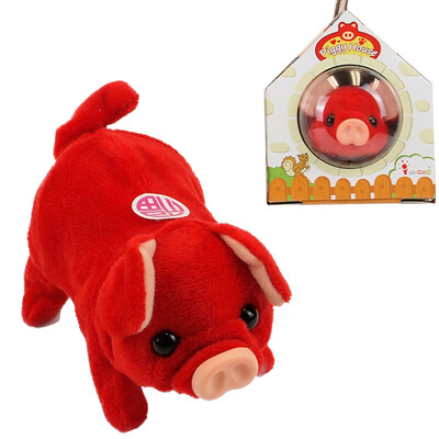 

Yazhijie toy boy girl 1-6 years old baby electric plush toy pig birthday holiday Liuyi gift Fu pig red Xiaoji