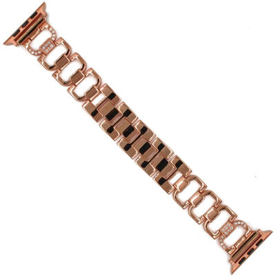 

Shape Of D Letter Iwatch Band Stainless Steel Chain Strap for IWATCH Crystal Diamond D Button Metal Strap