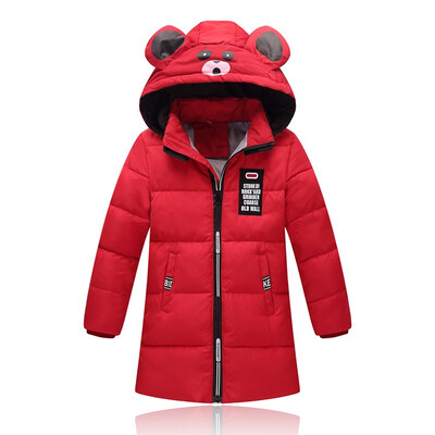 

2018 New Children Warm Autumn winter down jacket for girls Boys Hooded Clothing Kids Outerwear coat Teenage Parka girl clothes