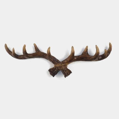 

Vintage Deer Antlers Wall Hooks Antique Finish Resin Clothes Keys Hanger Rack Hooks Include 2 types Screws Light&Dark Color Av