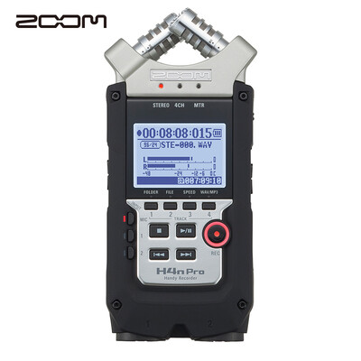 

Japan ZOOM H4nPro black digital voice recorder recorder microphone professional noise reduction shooting stereo portable recording equipment musical instrument learning business interview
