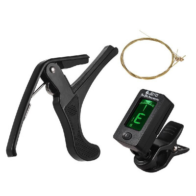 

Guitar Tool Kit Including Digital Guitar Tuner Guitar Capo Acoustic Guitar Strings Set for Beginnners Stringed Instrument Parts