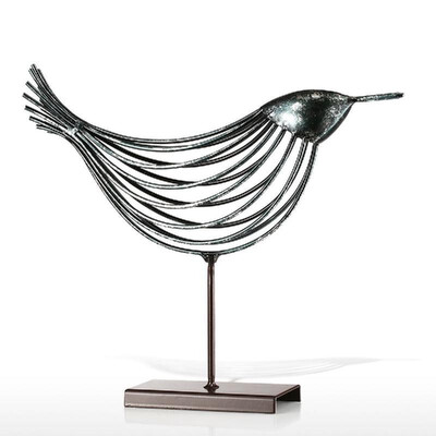 

Iron Wire Bird Tooarts Metal Sculpture Home Decoration Creative Sculpture Bird