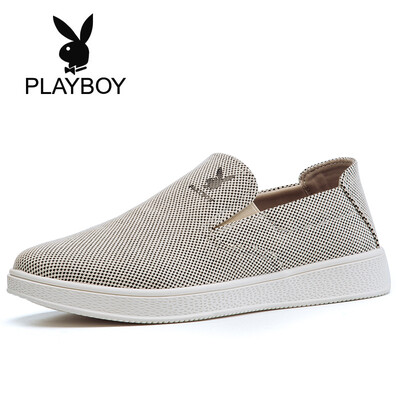 

Playboy PLAYBOY mens trend comfortable set of feet casual canvas shoes male D490255WA9 black 39