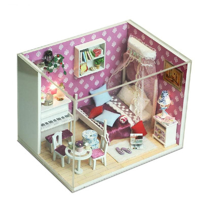

Doll House Dream House DIY Miniature House Building Kit Wooden Furniture Toys for Child Girl Boy