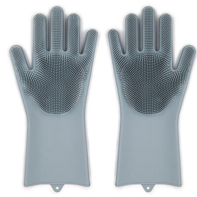 

Magic Silicone Cleaning Gloves Silicon Dusting Dish Washing Gloves Kitchen Cleaning Tableware Washing-up Gloves Dish Washing