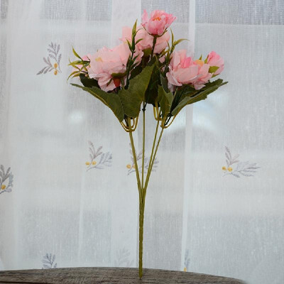 

European mini peony peony simulation flower European silk flower wedding simulation plant decoration fake flower coffee