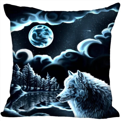 

Wolf Hot Sale Pillow Case High Quality New Years Pillowcase Decorative Pillow Cover For Wedding Decorative Christmas 35x35CM