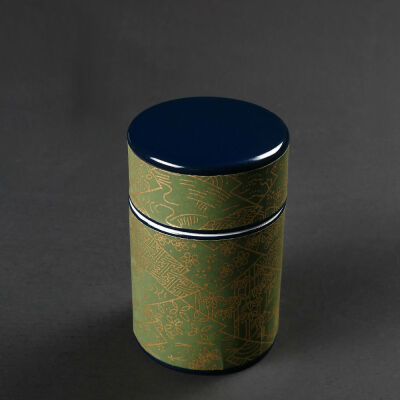 

Japanese Washi Double Lids Porcelain Tea Canister Coffee Mini Caddy Jar 50ml Type D
