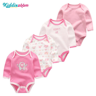 

Long Sleeve Baby Boys Clothes Newborn Bodysuits Clothing Sets 4PCS Roupa de bebe Unicorn Baby Girls Clothes Rompers 0-12M Purple