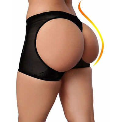 

SLIMBELLE Womens Booty Booster Panty Breifs Butt Lifter Body Shaper Black Underwear Shorts