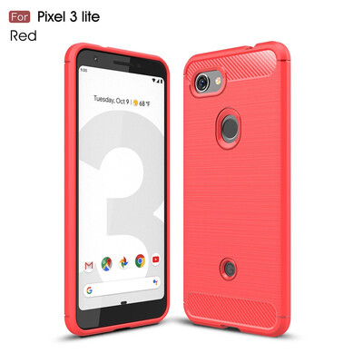 

Goowiiz Phone Case For Google Pixel 3 Lite Fashion Slim Carbon Fiber TPU Soft Silicone Prevent falling