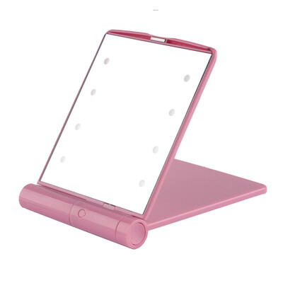 

Portable Fantastic LED Lights Folding Makeup Mirror Compact Pocket Size