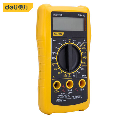 

Deli deli digital display multimeter multimeter current meter 3-12 bit 600V DL8490